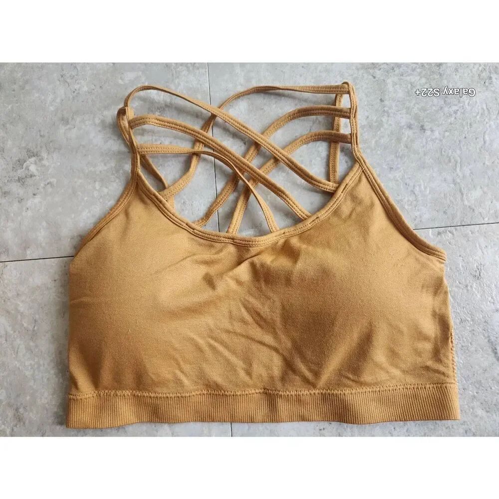 Zenana gold athletic bra, bralette